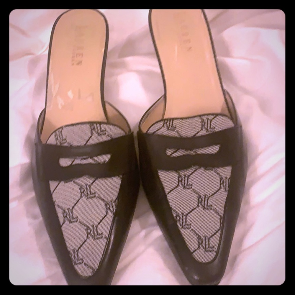 Ralph Lauren Doreen Mules with Kitten heel